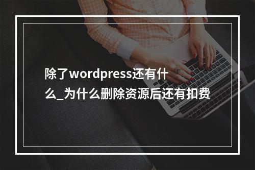 除了wordpress还有什么_为什么删除资源后还有扣费