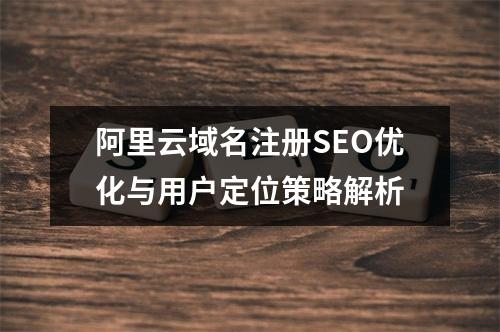 阿里云域名注册SEO优化与用户定位策略解析