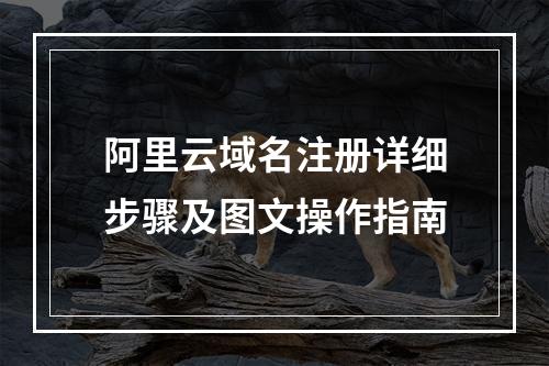 阿里云域名注册详细步骤及图文操作指南