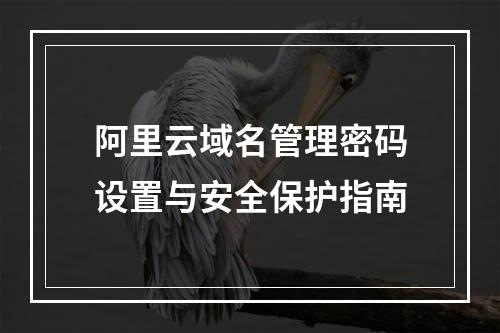 阿里云域名管理密码设置与安全保护指南
