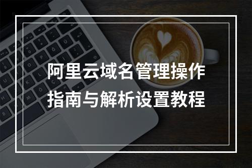阿里云域名管理操作指南与解析设置教程