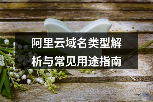 阿里云域名类型解析与常见用途指南