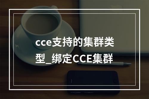 cce支持的集群类型_绑定CCE集群
