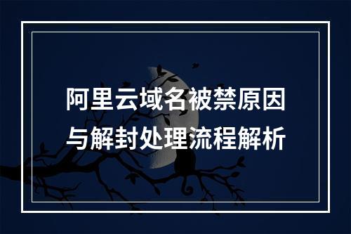 阿里云域名被禁原因与解封处理流程解析