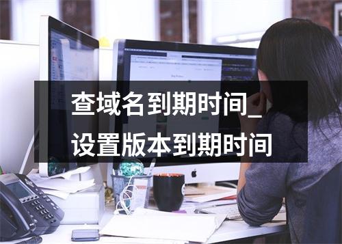 查域名到期时间_设置版本到期时间