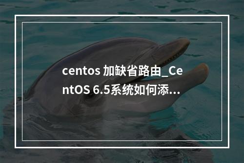 centos 加缺省路由_CentOS 6.5系统如何添加静态路由?