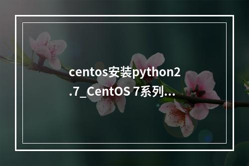 centos安装python2.7_CentOS 7系列弹性云服务器如何安装图形化界面?