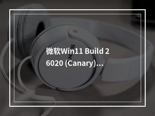 微软Win11 Build 26020 (Canary)预览版发布:新增扩展语音访问功能等!