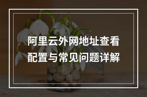 阿里云外网地址查看配置与常见问题详解