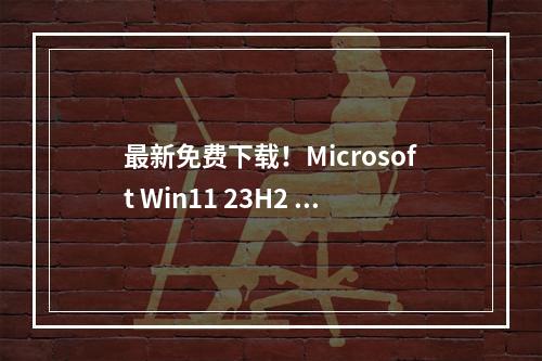 最新免费下载!Microsoft Win11 23H2 正式版镜像下载!
