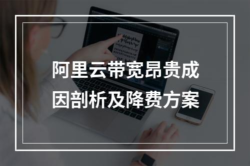 阿里云带宽昂贵成因剖析及降费方案