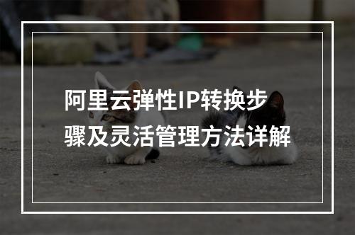 阿里云弹性IP转换步骤及灵活管理方法详解