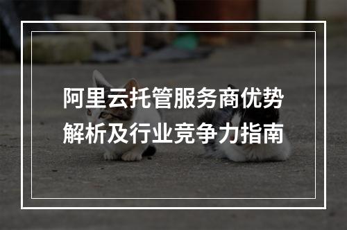 阿里云托管服务商优势解析及行业竞争力指南
