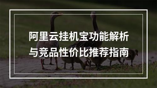 阿里云挂机宝功能解析与竞品性价比推荐指南