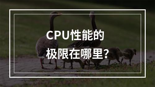 CPU性能的极限在哪里?