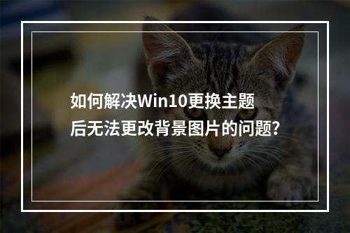 如何解决Win10更换主题后无法更改背景图片的问题?