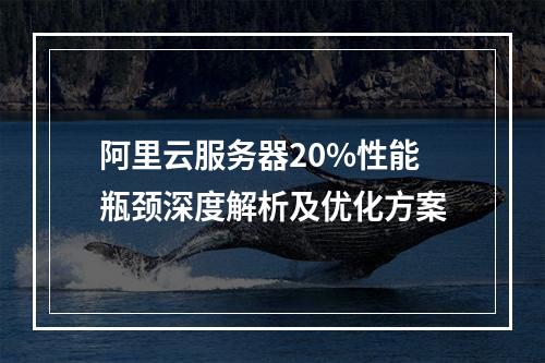 阿里云服务器20%性能瓶颈深度解析及优化方案