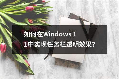 如何在Windows 11中实现任务栏透明效果?