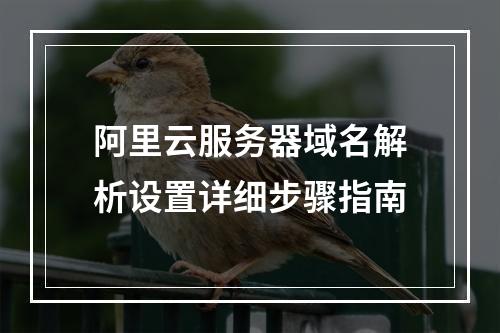 阿里云服务器域名解析设置详细步骤指南