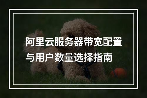 阿里云服务器带宽配置与用户数量选择指南
