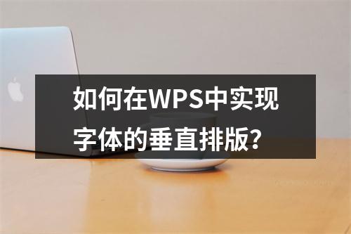 如何在WPS中实现字体的垂直排版?