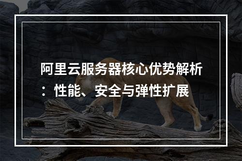 阿里云服务器核心优势解析：性能、安全与弹性扩展