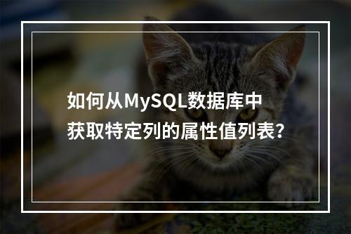 如何从MySQL数据库中获取特定列的属性值列表?