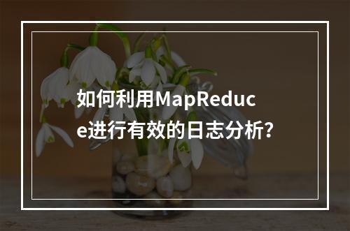如何利用MapReduce进行有效的日志分析?