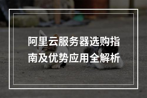 阿里云服务器选购指南及优势应用全解析