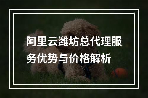阿里云潍坊总代理服务优势与价格解析