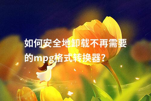 如何安全地卸载不再需要的mpg格式转换器?