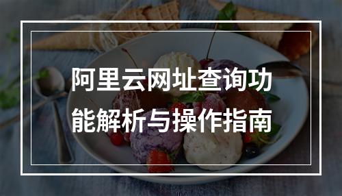 阿里云网址查询功能解析与操作指南