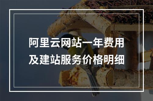 阿里云网站一年费用及建站服务价格明细