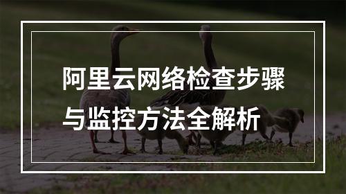 阿里云网络检查步骤与监控方法全解析