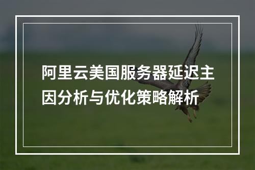 阿里云美国服务器延迟主因分析与优化策略解析