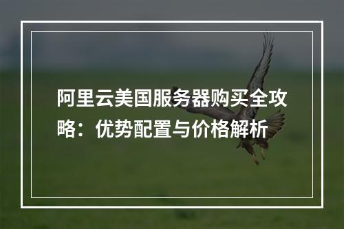 阿里云美国服务器购买全攻略：优势配置与价格解析