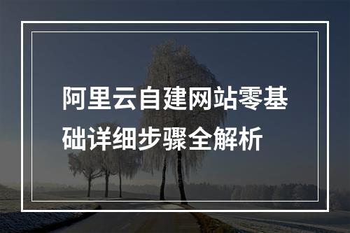 阿里云自建网站零基础详细步骤全解析