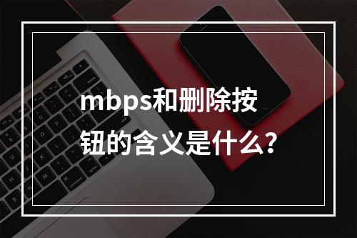 mbps和删除按钮的含义是什么?
