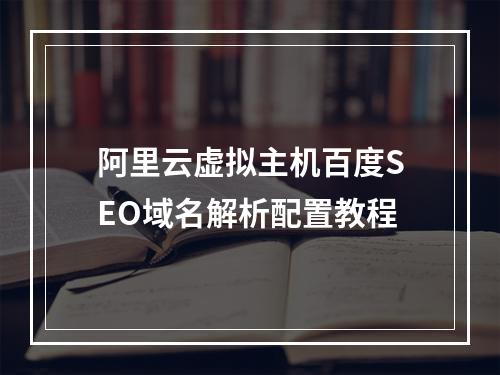 阿里云虚拟主机百度SEO域名解析配置教程