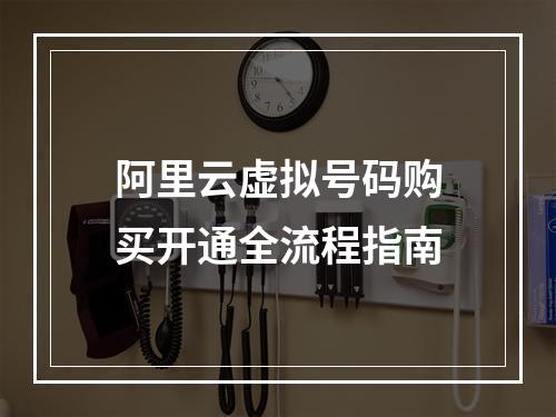 阿里云虚拟号码购买开通全流程指南