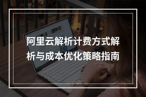阿里云解析计费方式解析与成本优化策略指南