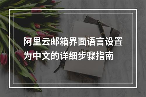 阿里云邮箱界面语言设置为中文的详细步骤指南