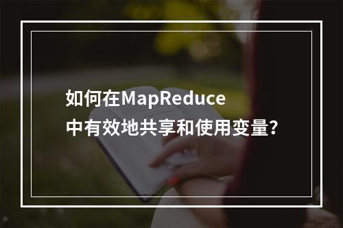 如何在MapReduce中有效地共享和使用变量?