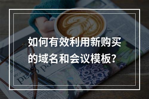 如何有效利用新购买的域名和会议模板?