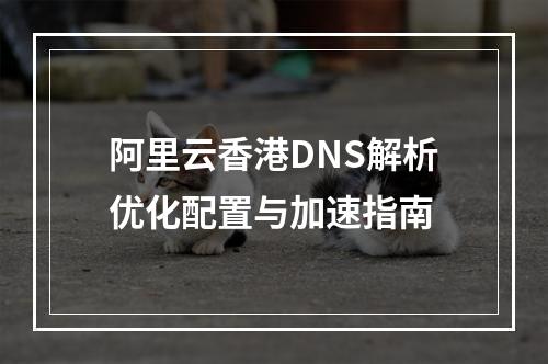 阿里云香港DNS解析优化配置与加速指南