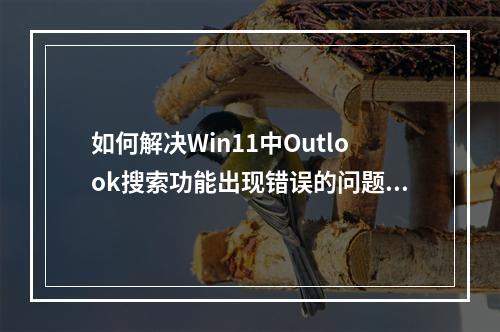 如何解决Win11中Outlook搜索功能出现错误的问题?