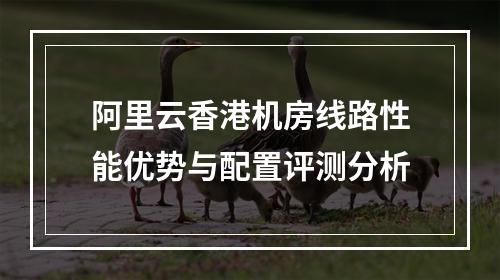 阿里云香港机房线路性能优势与配置评测分析