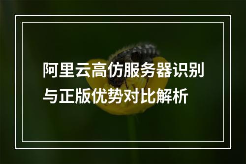 阿里云高仿服务器识别与正版优势对比解析