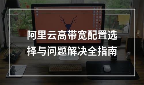 阿里云高带宽配置选择与问题解决全指南
