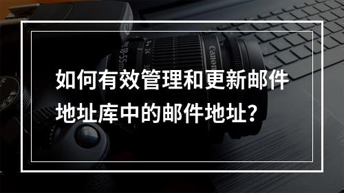 如何有效管理和更新邮件地址库中的邮件地址?
